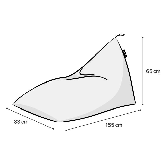 Fotoliu Units Puf Bean Bag tip Lounge, impermeabil, indoor/outdoor, sac interior, cu maner, 155 x 83 x 65 cm, lenesi in copaci BEANUNB-LGA-L-EXT-108