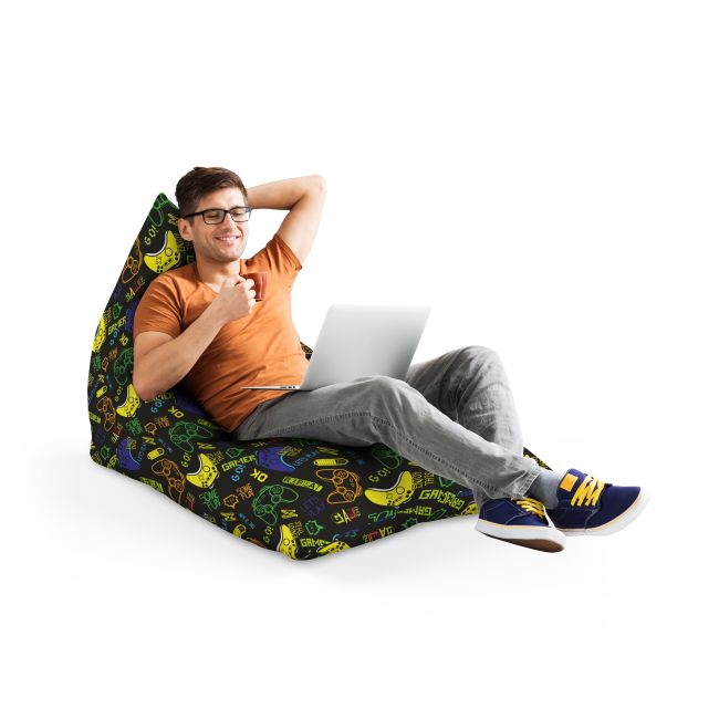 Fotoliu Units Puf Bean Bag tip Lounge, impermeabil, indoor/outdoor, sac interior, cu maner, 155 x 83 x 65 cm, let's play BEANUNB-LGA-L-EXT-123