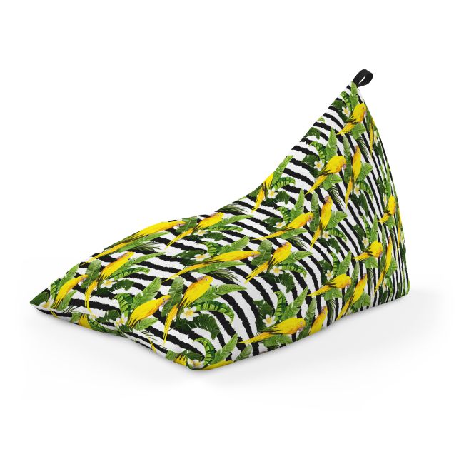Fotoliu Units Puf Bean Bag tip Lounge, impermeabil, indoor/outdoor, sac interior, cu maner, 155 x 83 x 65 cm, papagal galben BEANUNB-LGA-L-EXT-111