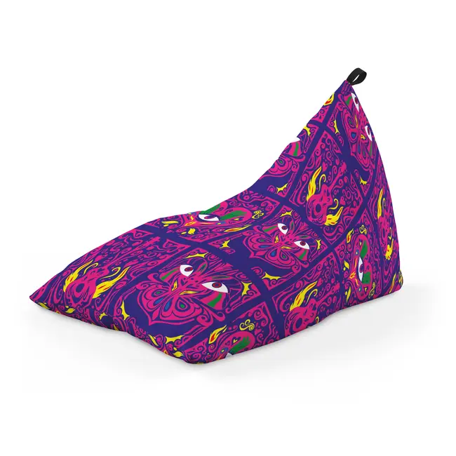 Fotoliu Units Puf Bean Bag tip Lounge, impermeabil, indoor/outdoor, sac interior, cu maner, 155 x 83 x 65 cm, psihedelic BEANUNB-LGA-L-EXT-042