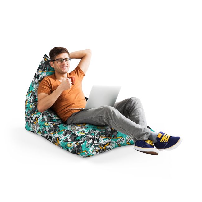 Fotoliu Units Puf Bean Bag tip Lounge, impermeabil, indoor/outdoor, sac interior, cu maner, 155 x 83 x 65 cm, snowboard BEANUNB-LGA-L-EXT-094
