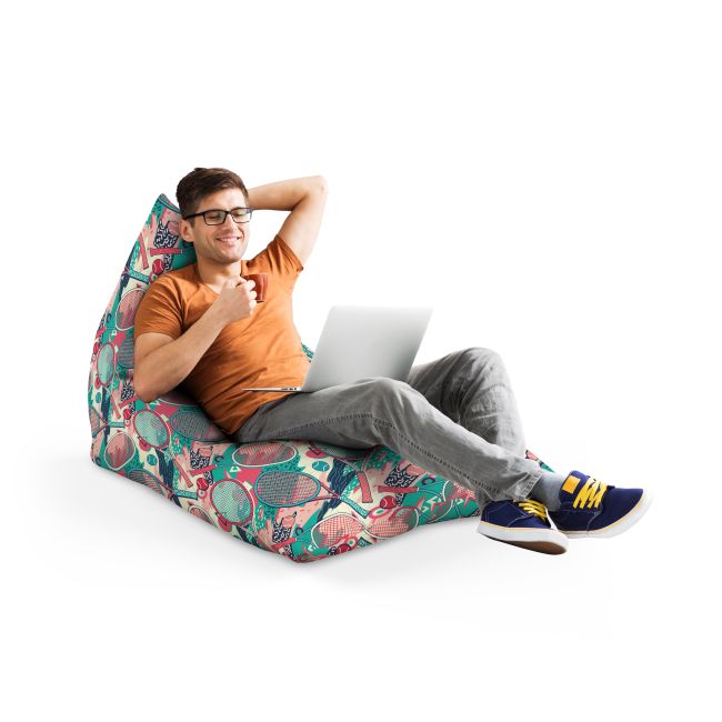 Fotoliu Units Puf Bean Bag tip Lounge, impermeabil, indoor/outdoor, sac interior, cu maner, 155 x 83 x 65 cm, tenis BEANUNB-LGA-L-EXT-086