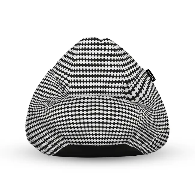 Fotoliu Units Puf Bean Bag tip para XL, impermeabil, indoor/outdoor, sac interior, cu maner, 90 x 85 x 65 cm, Scandinavian, Black BEANUNB-PR-XL-EXT-158