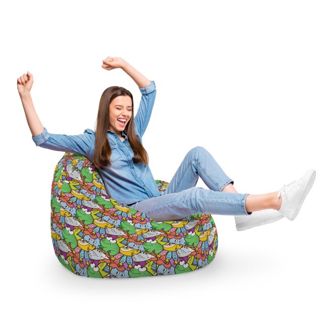 Fotoliu Units Puf Bean Bag tip para XL, impermeabil, indoor/outdoor, sac interior, cu maner, 90 x 85 x 65 cm, broscute BEANUNB-PR-XL-EXT-115