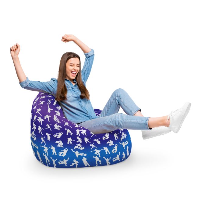 Fotoliu Units Puf Bean Bag tip para XL, impermeabil, indoor/outdoor, sac interior, cu maner, 90 x 85 x 65 cm, fortnite BEANUNB-PR-XL-EXT-129