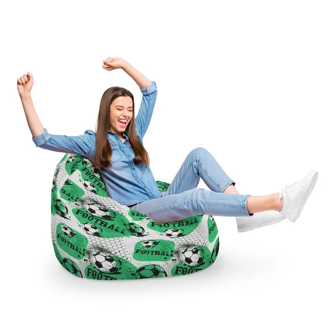 Fotoliu Units Puf Bean Bag tip para XL, impermeabil, indoor/outdoor, sac interior, cu maner, 90 x 85 x 65 cm, fotbal BEANUNB-PR-XL-EXT-089