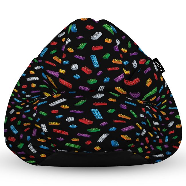 Fotoliu Units Puf Bean Bag tip para XL, impermeabil, indoor/outdoor, sac interior, cu maner, 90 x 85 x 65 cm, lego fundal negru BEANUNB-PR-XL-EXT-072