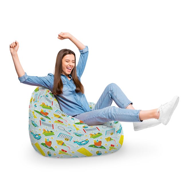 Fotoliu Units Puf Bean Bag tip para XL, impermeabil, indoor/outdoor, sac interior, cu maner, 90 x 85 x 65 cm, sporturi in aer liber BEANUNB-PR-XL-EXT-091