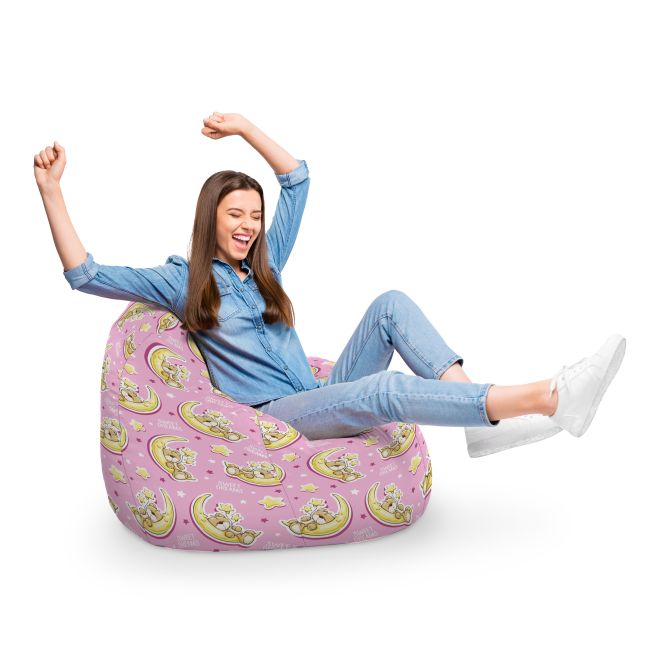 Fotoliu Units Puf Bean Bag tip para XL, impermeabil, indoor/outdoor, sac interior, cu maner, 90 x 85 x 65 cm, sweet dreams teddy bear BEANUNB-PR-XL-EXT-140