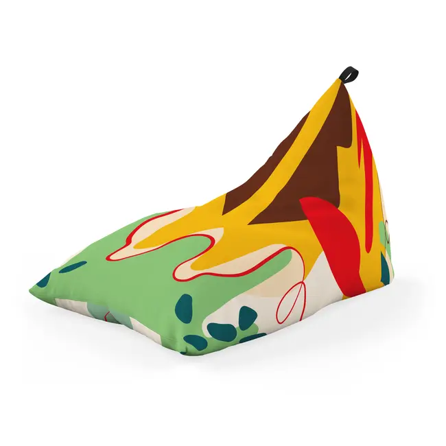 Fotoliu Units Puf Bean Bag tip Lounge, impermeabil, indoor/outdoor, sac interior, cu maner, 155 x 83 x 65 cm, Abstract Jungle Verde BEANUNB-LGA-L-EXT-181