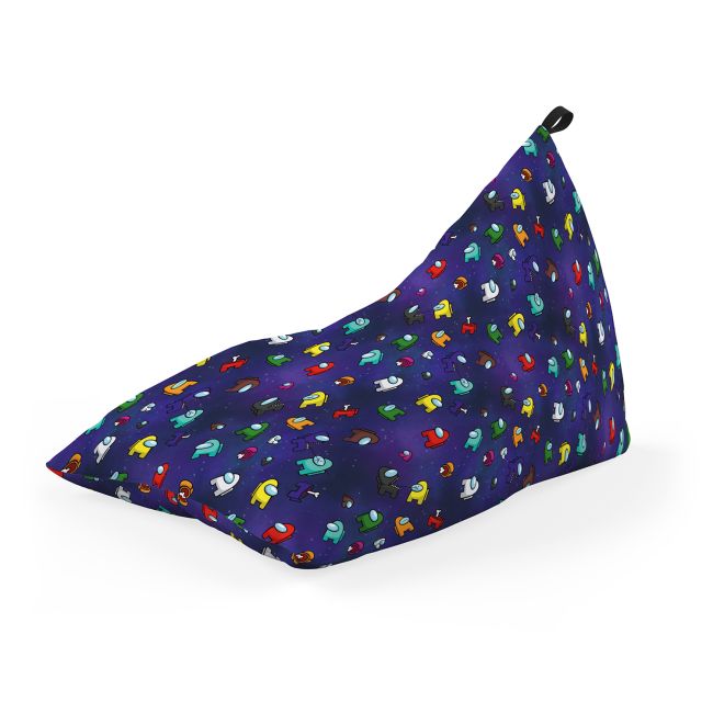 Fotoliu Units Puf Bean Bag tip Lounge, impermeabil, indoor/outdoor, sac interior, cu maner, 155 x 83 x 65 cm, Among Us Albastru BEANUNB-LGA-L-EXT-214