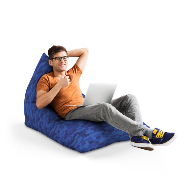 Fotoliu Units Puf Bean Bag tip Lounge, impermeabil, indoor/outdoor, sac interior, cu maner, 155 x 83 x 65 cm, Minecraft Apa BEANUNB-LGA-L-EXT-195