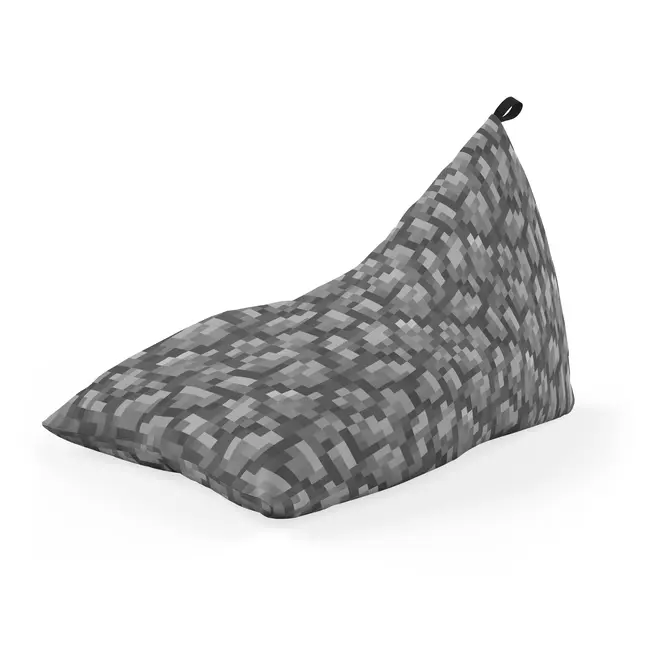 Fotoliu Units Puf Bean Bag tip Lounge, impermeabil, indoor/outdoor, sac interior, cu maner, 155 x 83 x 65 cm, Minecraft Piatra BEANUNB-LGA-L-EXT-203