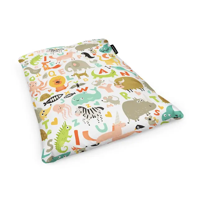 Fotoliu Units Puf Bean Bag tip Perna, impermeabil, indoor/outdoor, sac interior, 115 x 150 x 25 cm, abecedar animale BEANUNB-PL-L-EXT-055