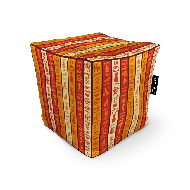 Fotoliu Units Puf Bean Bag tip cub, impermeabil, hieroglife egiptene BEANUNB-CU-045-039