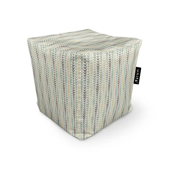 Fotoliu Units Puf Bean Bag tip cub, impermeabil, motiv frunze verticale BEANUNB-CU-045-015