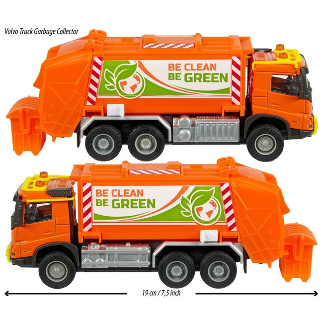 Masina de gunoi majorette volvo garbge collector cu tomberon hubs213743000