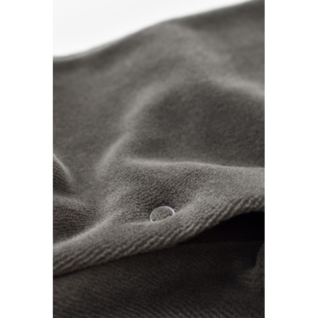 Salopeta Ursulet cu maneca lunga si botosei din 80%bumbac organic si 20% poliester - Antracit, Baby Cosy (Marime: 3-6 Luni) JEMBC-CSYK6011-3