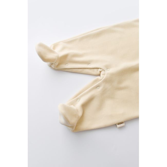 Salopeta Ursulet cu maneca lunga si botosei din 80%bumbac organic si 20% poliester - Crem, Baby Cosy (Marime: 3-6 Luni) JEMBC-CSYK6010-3