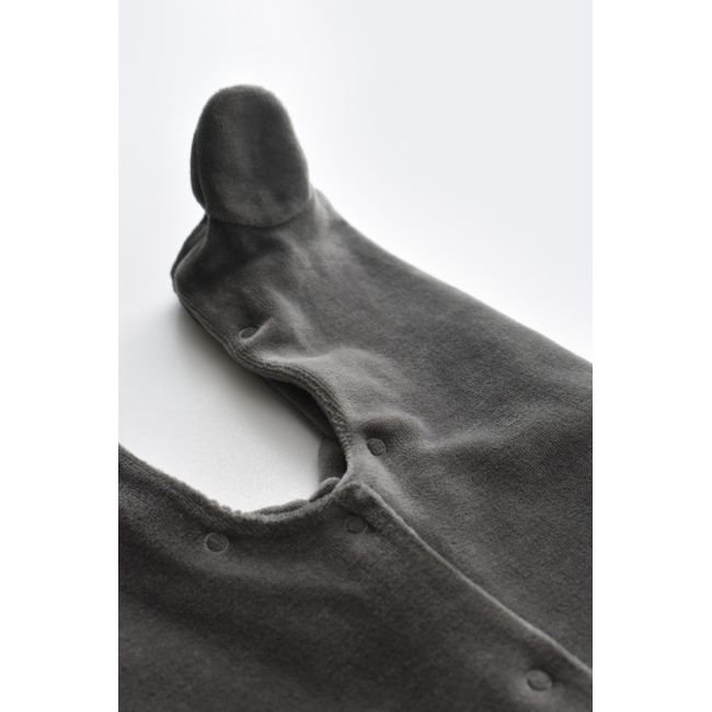 Set Broscuta cu salopeta si body din 80%bumbac organic si 20% poliester - Antracit, Baby Cosy (Marime: 3-6 Luni) JEMBC-CSYK6020-3