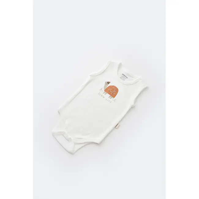 Set Broscuta cu salopeta si body din 80%bumbac organic si 20% poliester - Portocaliu, Baby Cosy (Marime: 3-6 Luni) JEMBC-CSYK6021-3