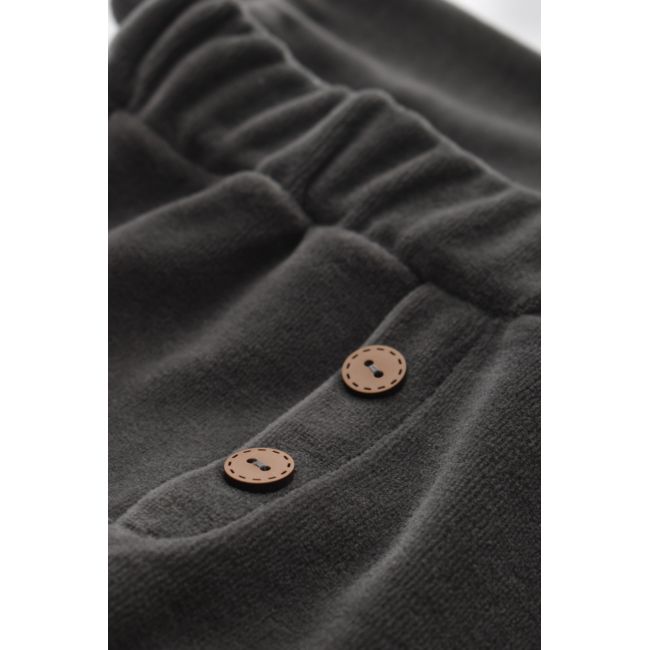 Set Ursulet cu bluzita cu fermoar si gluga si panataloni lungi din 80%bumbac organic si 20% poliester - Antracit, Baby Cosy (Marime: 18-24 Luni) JEMBC-CSYK6016-18