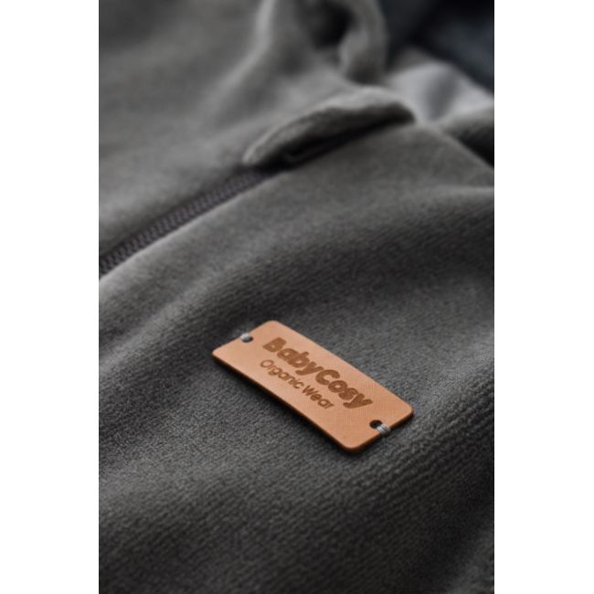 Set Ursulet cu bluzita cu fermoar si gluga si panataloni lungi din 80%bumbac organic si 20% poliester - Antracit, Baby Cosy (Marime: 18-24 Luni) JEMBC-CSYK6016-18