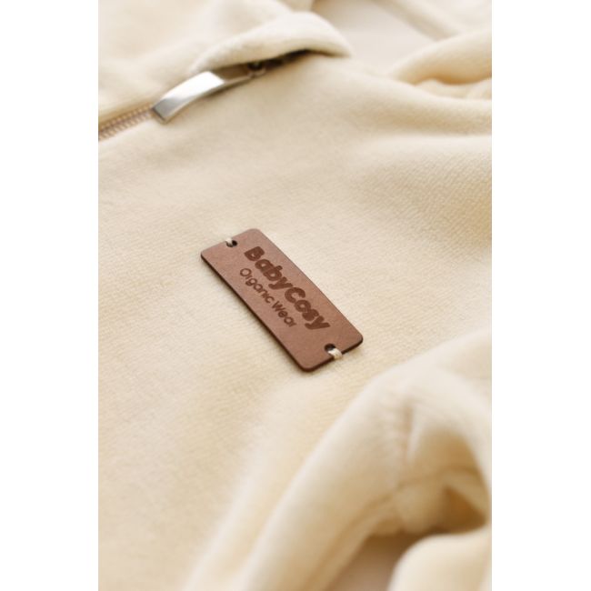 Set Ursulet cu bluzita cu fermoar si gluga si panataloni lungi din 80%bumbac organic si 20% poliester - Crem, Baby Cosy (Marime: 6-9 luni) JEMBC-CSYK6015-6