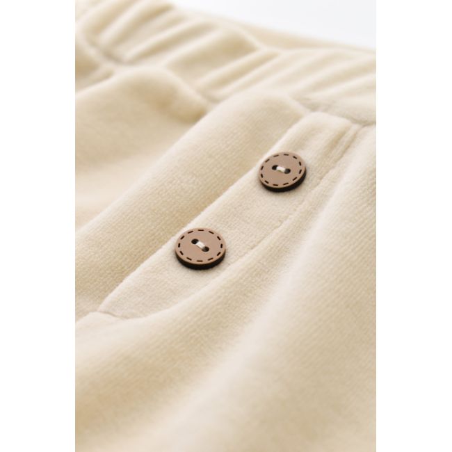 Set Ursulet cu bluzita cu fermoar si gluga si panataloni lungi din 80%bumbac organic si 20% poliester - Crem, Baby Cosy (Marime: 6-9 luni) JEMBC-CSYK6015-6