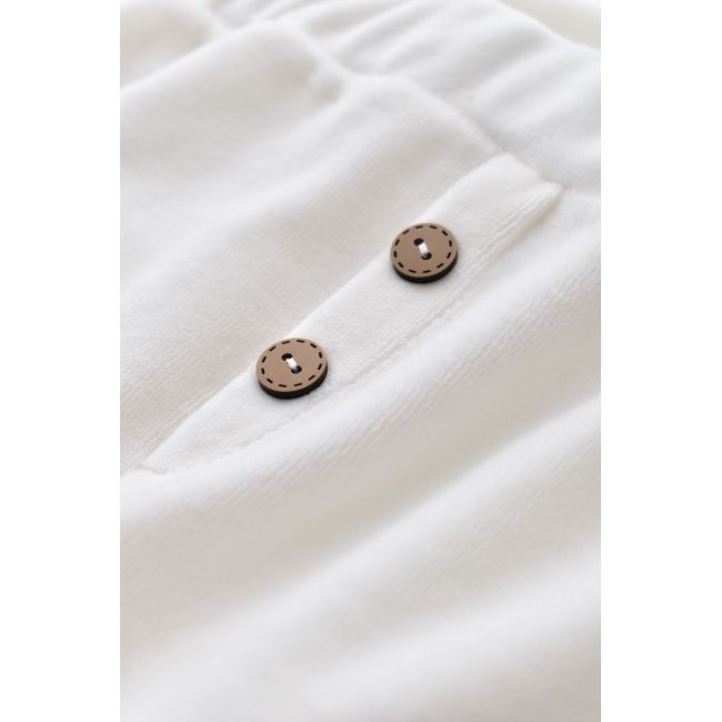 Set Ursulet cu bluzita cu fermoar si gluga si panataloni lungi din 80%bumbac organic si 20% poliester - Ecru, Baby Cosy (Marime: 3-6 Luni) JEMBC-CSYK6014-3