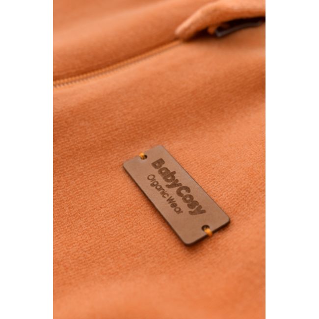 Set Ursulet cu bluzita cu fermoar si gluga si panataloni lungi din 80%bumbac organic si 20% poliester - Portocaliu, Baby Cosy (Marime: 3-6 Luni) JEMBC-CSYK6017-3