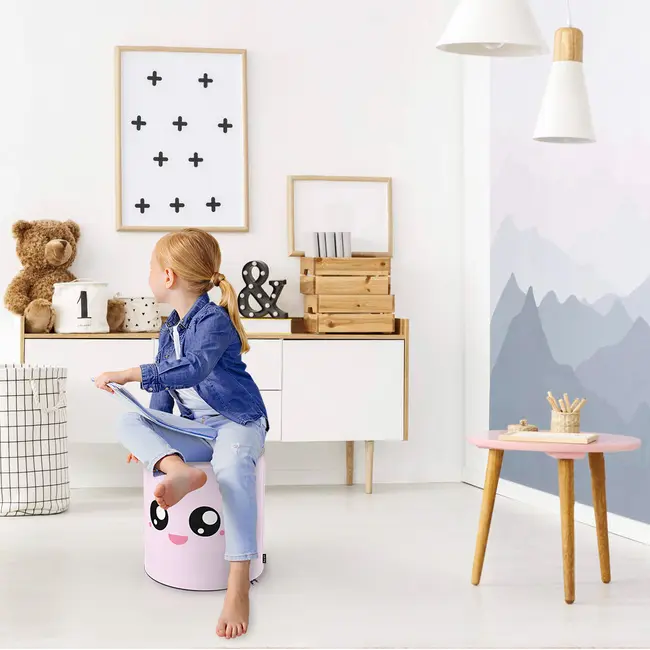 Taburet Units, cilindru, bezea, 30 x 30 cm BEANUN-CY-030-V5