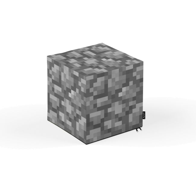 Taburet Units, cub, Minecraft Piatra, 30 x 30 x 30 cm BEANUN-CU-030-014