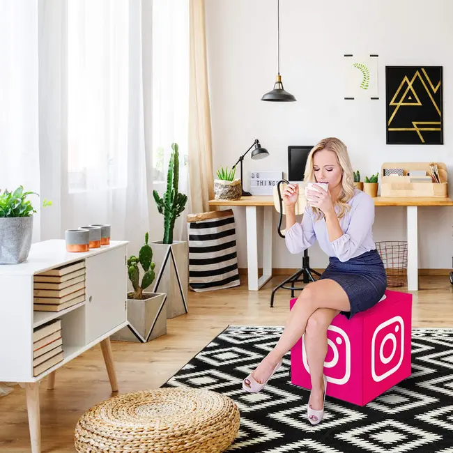 Taburet Units, cub, Social Media 1, 45 x 45 x 45 cm BEANUN-CU-045-V4