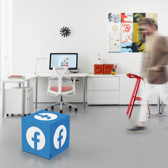 Taburet Units, cub, Social Media 2, 45 x 45 x 45 cm BEANUN-CU-045-V5