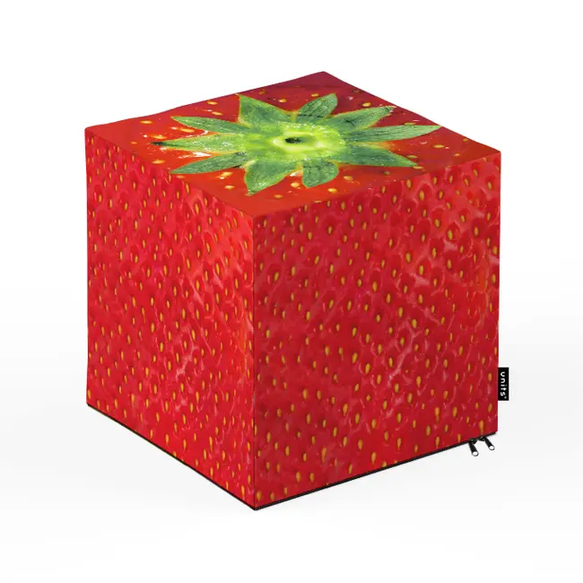 Taburet Units, cub, capsuna, 30 x 30 x 30 cm BEANUN-CU-030-V1