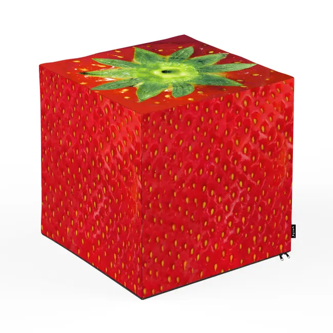Taburet Units, cub, capsuna, 45 x 45 x 45 cm BEANUN-CU-045-V1