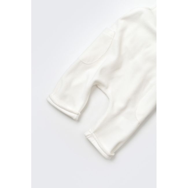 Salopeta Velvet cu bretele din 80%bumbac organic si 20% poliester - Ecru, Baby Cosy (Marime: 3-6 Luni) JEMBC-CSYK6032-3