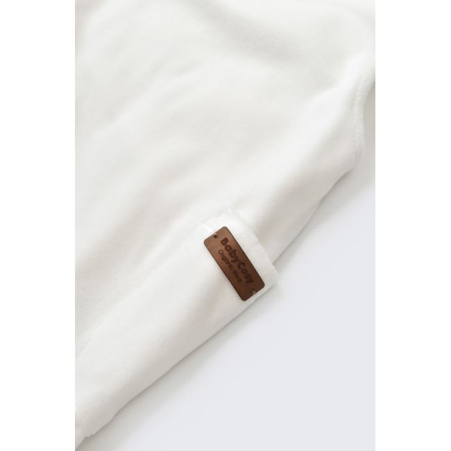 Salopeta Velvet cu bretele din 80%bumbac organic si 20% poliester - Ecru, Baby Cosy (Marime: 3-6 Luni) JEMBC-CSYK6032-3