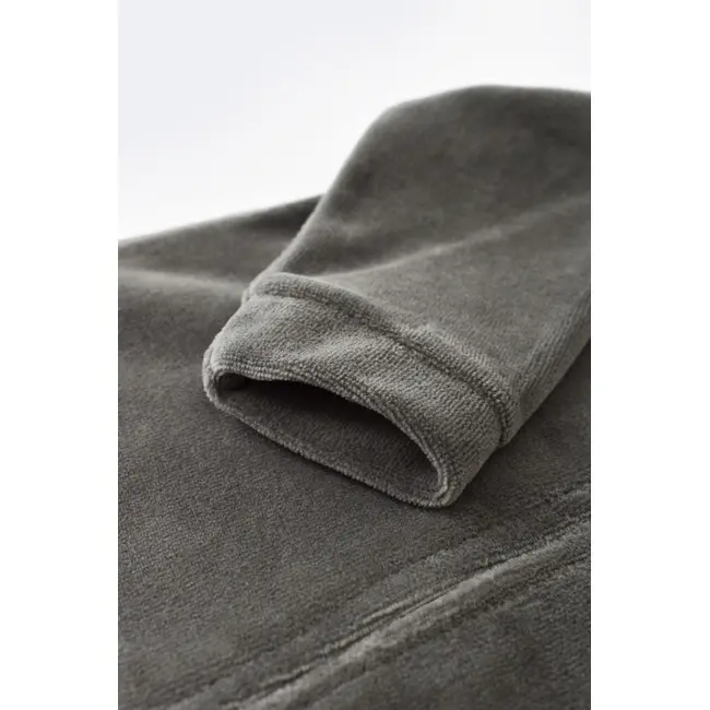 Salopeta cu maneca lunga si fermoar din 80%bumbac organic si 20% poliester - Antracit, Baby Cosy (Marime: 12-18 Luni) JEMBC-CSYK6029-12