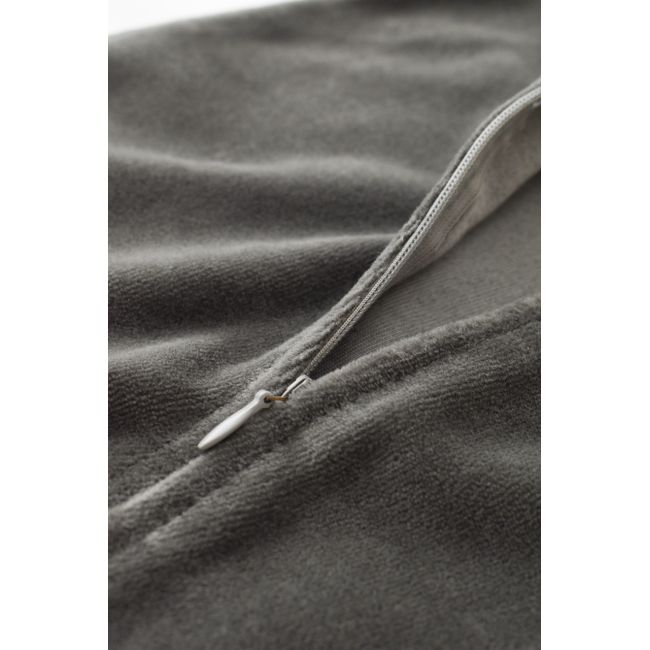 Salopeta cu maneca lunga si fermoar din 80%bumbac organic si 20% poliester - Antracit, Baby Cosy (Marime: 12-18 Luni) JEMBC-CSYK6029-12