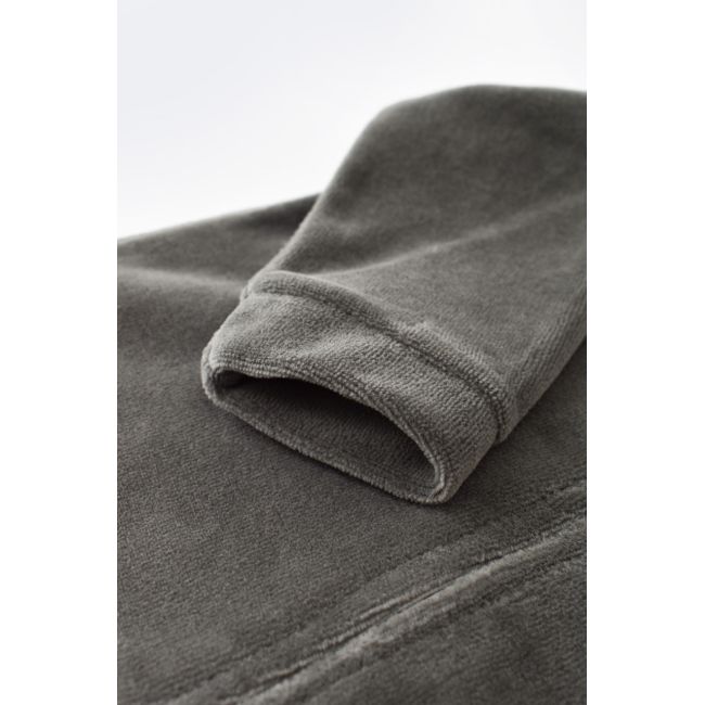 Salopeta cu maneca lunga si fermoar din 80%bumbac organic si 20% poliester - Antracit, Baby Cosy (Marime: 3-6 Luni) JEMBC-CSYK6029-3