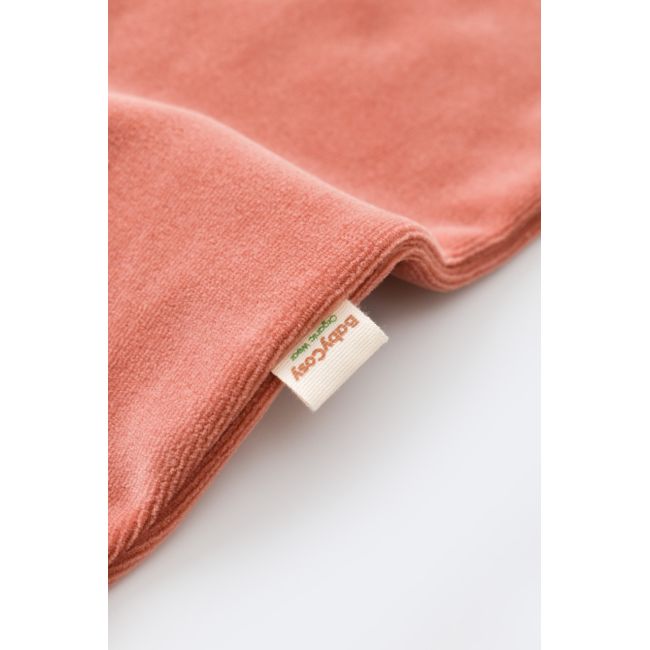 Salopeta cu maneca lunga si fermoar din 80%bumbac organic si 20% poliester - Caramiziu, Baby Cosy (Marime: 9-12 luni) JEMBC-CSYK6031-9