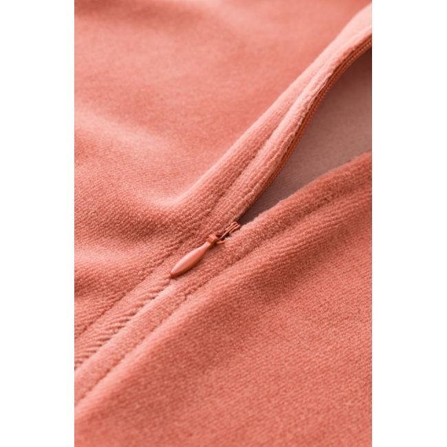 Salopeta cu maneca lunga si fermoar din 80%bumbac organic si 20% poliester - Caramiziu, Baby Cosy (Marime: 9-12 luni) JEMBC-CSYK6031-9