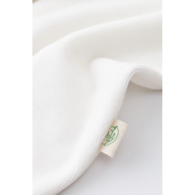 Salopeta cu maneca lunga si fermoar din 80%bumbac organic si 20% poliester - Ecru, Baby Cosy (Marime: 18-24 Luni) JEMBC-CSYK6027-18