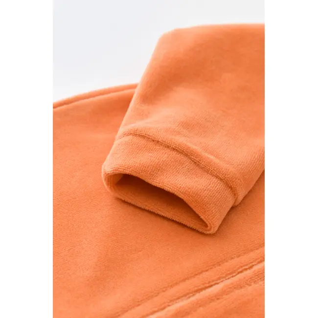 Salopeta cu maneca lunga si fermoar din 80%bumbac organic si 20% poliester - Portocaliu, Baby Cosy (Marime: 12-18 Luni) JEMBC-CSYK6030-12