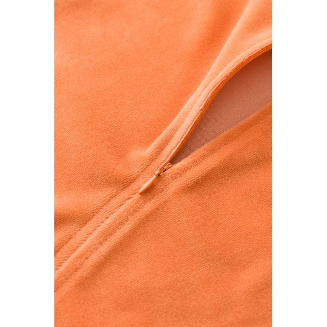 Salopeta cu maneca lunga si fermoar din 80%bumbac organic si 20% poliester - Portocaliu, Baby Cosy (Marime: 6-9 luni) JEMBC-CSYK6030-6