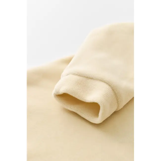 Salopeta cu maneca lunga si fermoar din 80%bumbac organic si 20% poliester -Crem, Baby Cosy (Marime: 12-18 Luni) JEMBC-CSYK6028-12