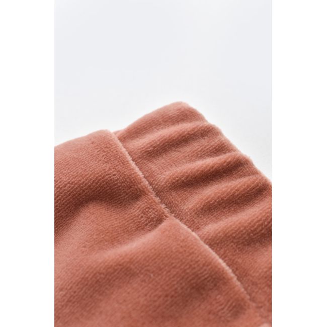 Set 3 piese Broscuta cu body, pantalonasi si vestuta din 80%bumbac organic si 20% poliester - Caramiziu, Baby Cosy (Marime: 3-6 Luni) JEMBC-CSYK6026-3