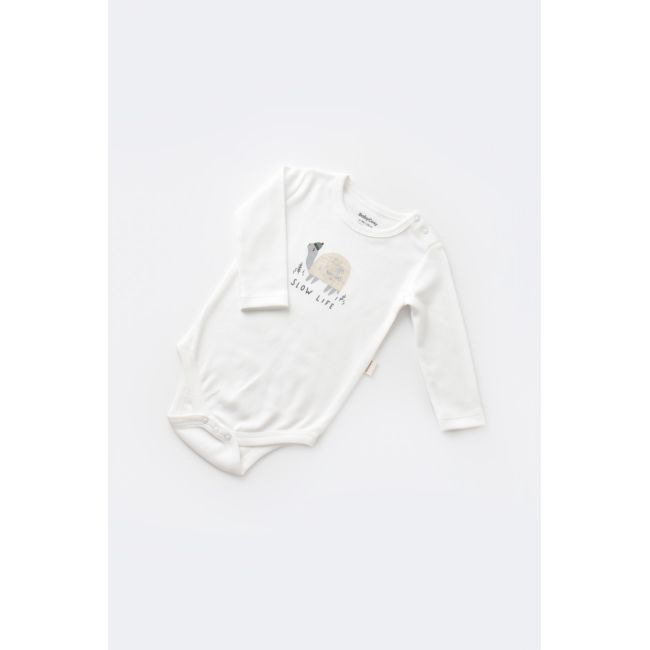 Set 3 piese Broscuta cu body, pantalonasi si vestuta din 80%bumbac organic si 20% poliester - Crem, Baby Cosy (Marime: 18-24 Luni) JEMBC-CSYK6023-18